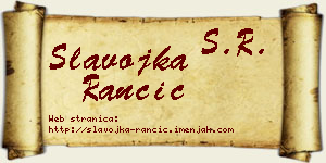 Slavojka Rančić vizit kartica